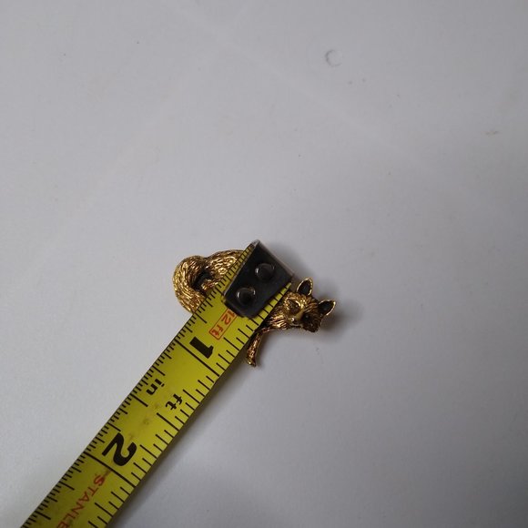 Vintage Lilli Heart Pewter Fox Brooch - Picture 10 of 10